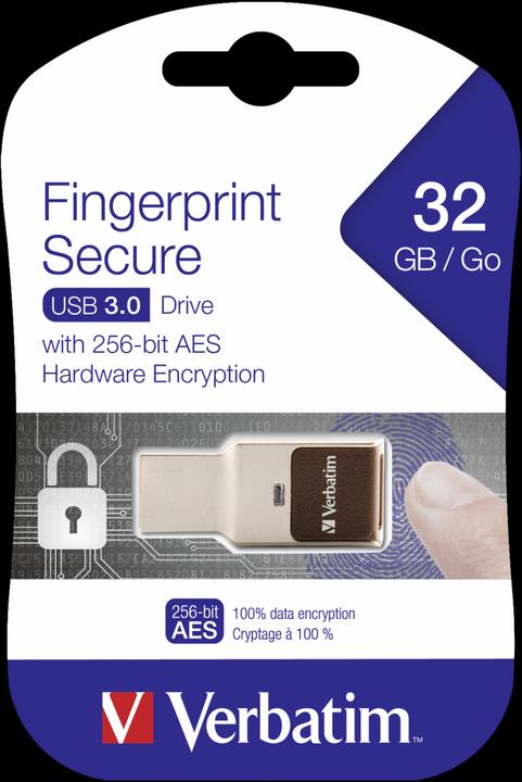 Produktbild Verbatim Fingerprint Secure (32 GB, USB 3.0, USB-A)