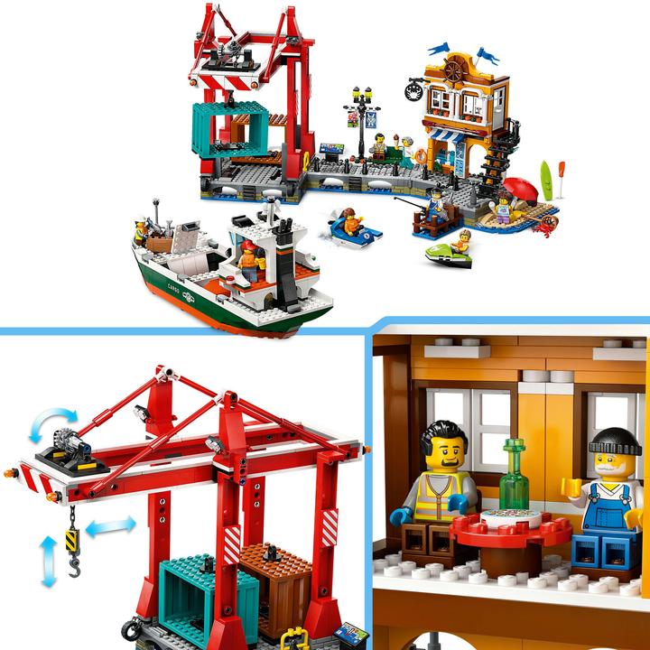 Immagine prodotto LEGO 60422 Porto con nave da carico (60422, LEGO City)
