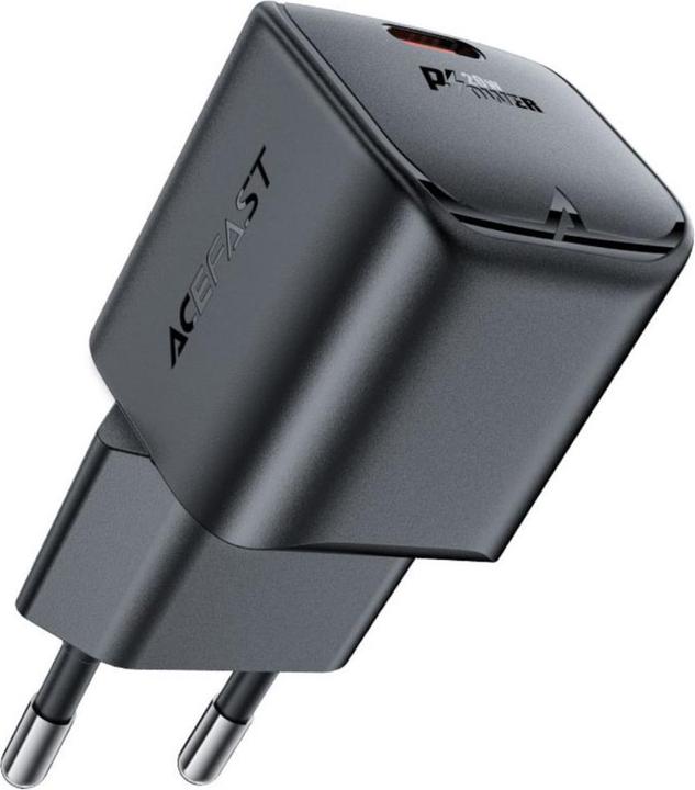 Actual product image Acefast A73 Mini PD 20W GaN USB-C wall charger - black (20 W)