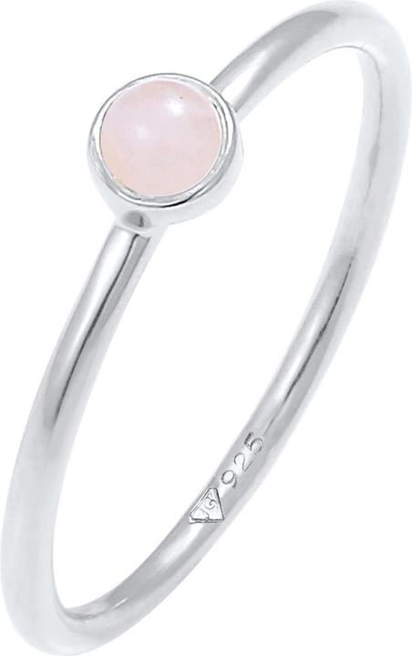 Immagine prodotto Elli Anello Impilato Quarzo Rosa Gemma Argento 925 Placcato Oro (56, 925 Argento)