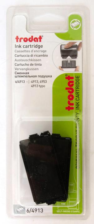 Actual product image Trodat Replacement stamp pad 6/4913, black, double pack