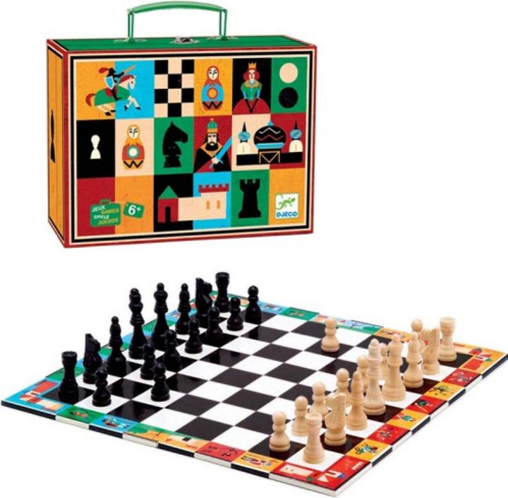 Actual product image Djeco Chess and checkers
