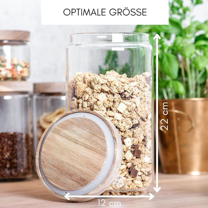 Actual product image Econovo Storage jar set with lid XL (2 l)
