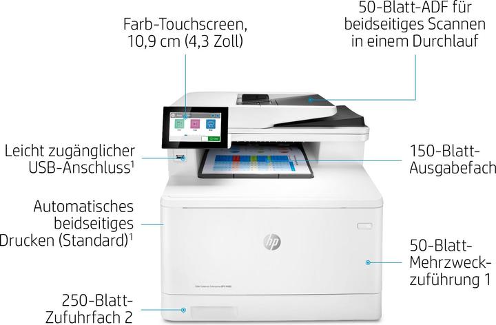 Image du produit HP LaserJet Enterprise MFP M480f couleur (Laser, Couleur)