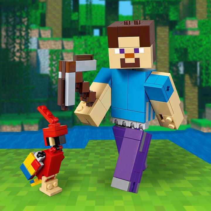 Image du produit LEGO Steve avec un perroquet (21148, LEGO Minecraft)