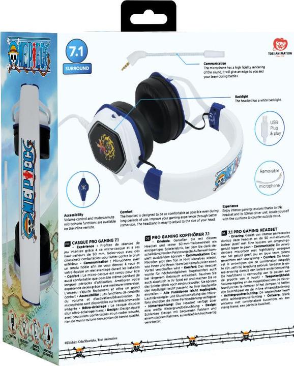 Image du produit Konix Casque hexagonal 7.1 - One Piece (Switch, PS4, PS5)