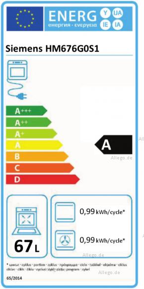 Energy Label Siemens HM676G0S1