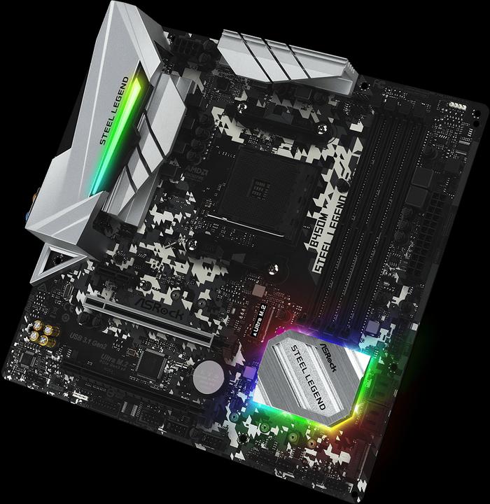 Produktbild AsRock B450M Steel Legend (AM4, AMD B450, mATX)