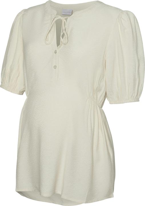 Actual product image Mamalicious Normal geschnitten Mandarin Kragen Elastische Bündchen Ballonärmel Top Bluse (M)