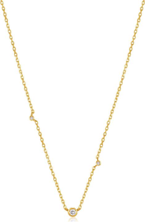 Ania Haie 14Kt Gold Triple Diamond Halskette (585er Gelbgold, 40 - 45 cm)