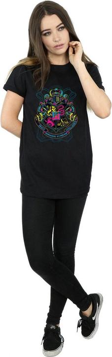 Actual product image Womens/Ladies Hogwarts Crest Cotton Boyfriend T-Shirt (M)