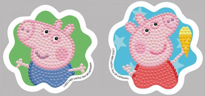 Productafbeelding Diamond Dotz DOTZIES® Original Diamond Painting Set Peppa Pig met 6 motieven: 2 plaatjes 15 x 15 cm, 2