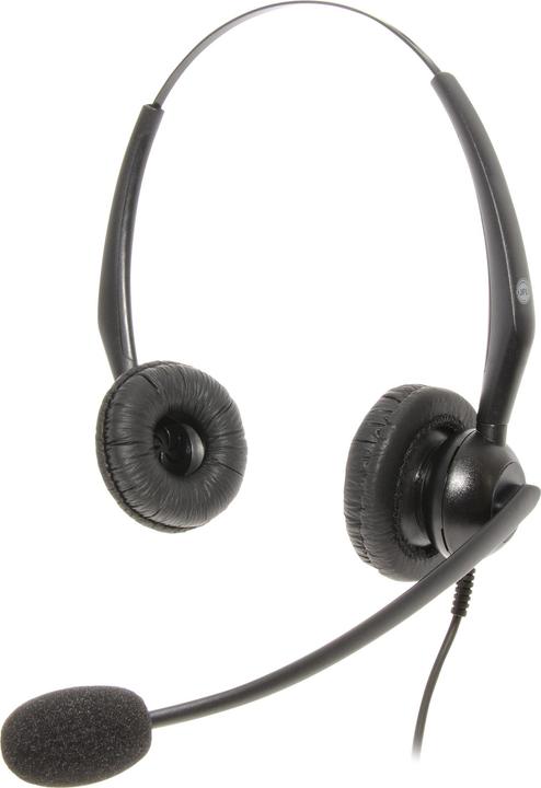 JPL -100-PB Cuffie ad archetto cablate per ufficio/centro chiamate Nero (Cablato)