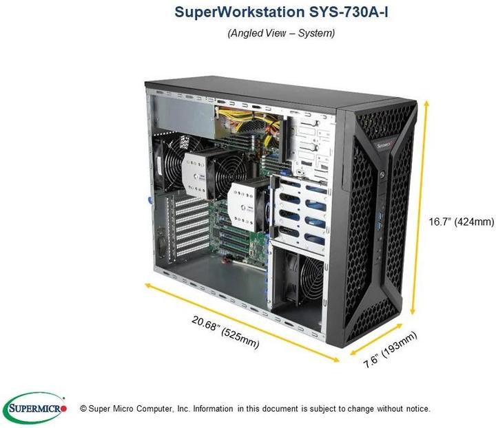 Immagine prodotto Supermicro Super Workstation Barebone SYS-730A-I
