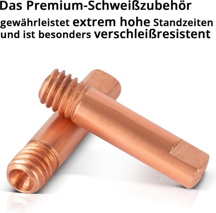 Produktbild Stahlwerk Stromdüsen AK15 MB15 Kontaktdüsen M6x25 0,9 mm MIG MAG Verschleissteile