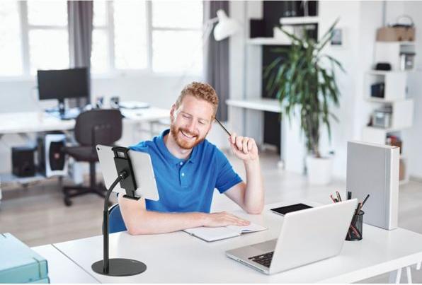 Produktbild Durable Tablethalterung TWIST COMBI schwarz Tisch+Bodenständ