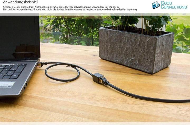 Actual product image Varia SO-37005 - RNS patch cable extension with latching nose protection, Cat. 6, SFTP, PiMF, black, 5m (S/FTP, CAT6, 5 m)