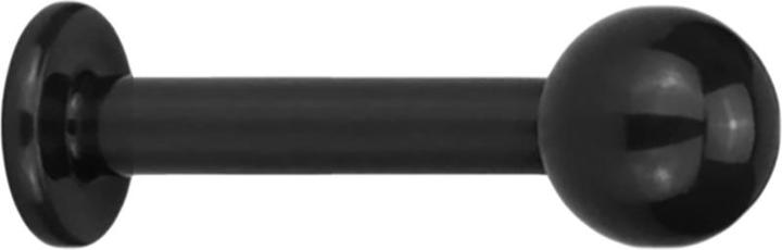 Star Piercing Labret Absolute Black mit Kugel (ohne Messing, Chirurgenstahl 316L)