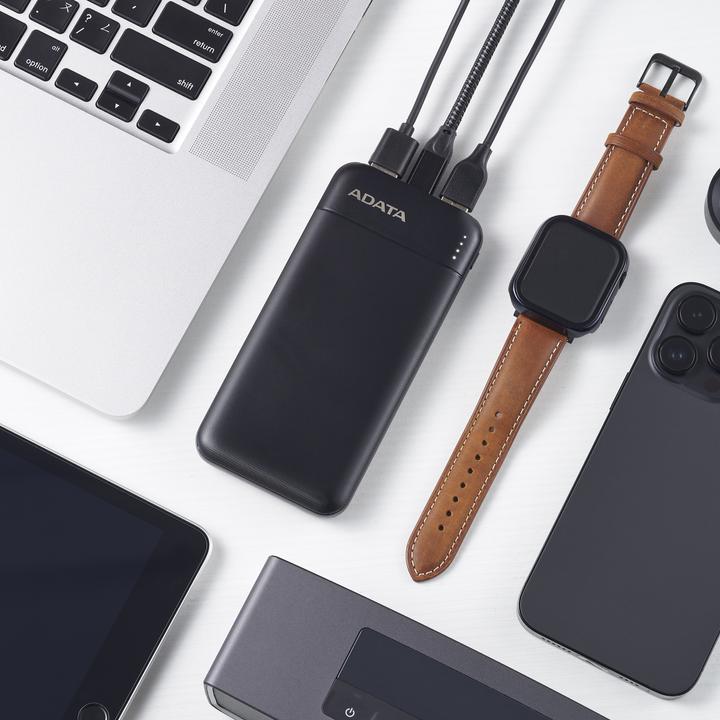 Actual product image Adata POWER BANK USB 10000MAH BLACK/PC100-14BK (10000 mAh, 20 W, 37 Wh)