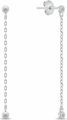 Image du produit Brilio Silver - Silver dangle earrings with zircons EA1123W