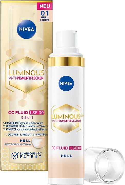 Image du produit NIVEA Fluide Cellulaire Lumineux630 3-en-1 CC Lumière SPF30 (Luminaire)