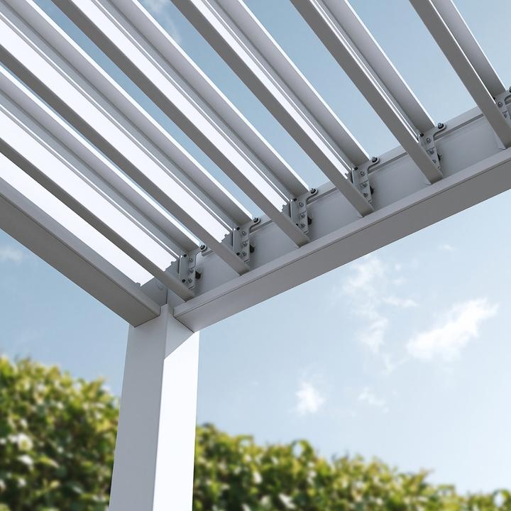 Produktbild Ventaris Pergola Classic mit Lamellendach Weiss (300 cm, 300 cm)