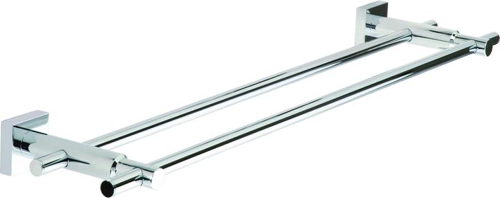 tesa HUKK bath towel rail with two arms incl. adhesive solution without drilling