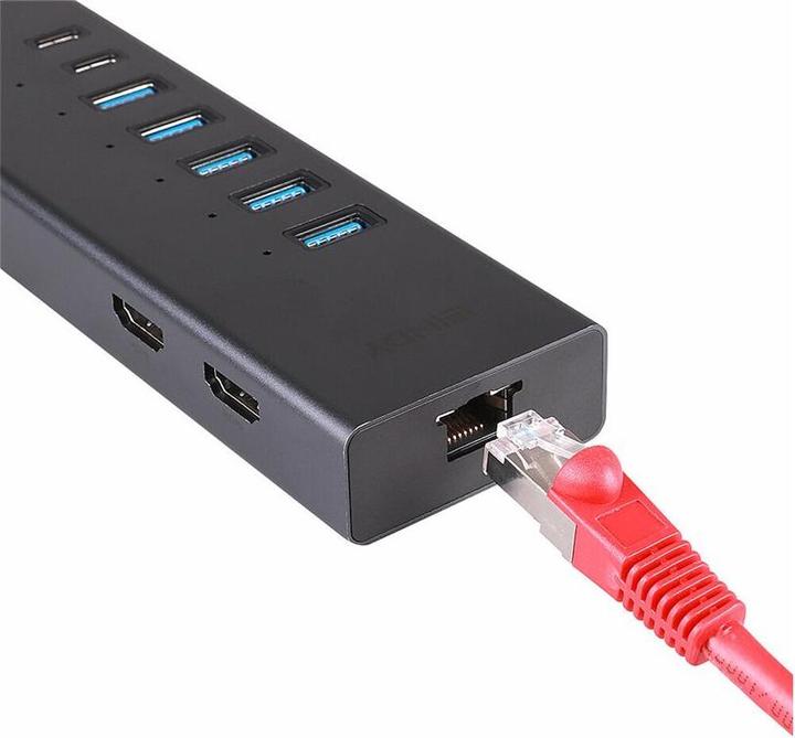 Actual product image Lindy DST-Mini Duo (USB-C, 10 Ports)