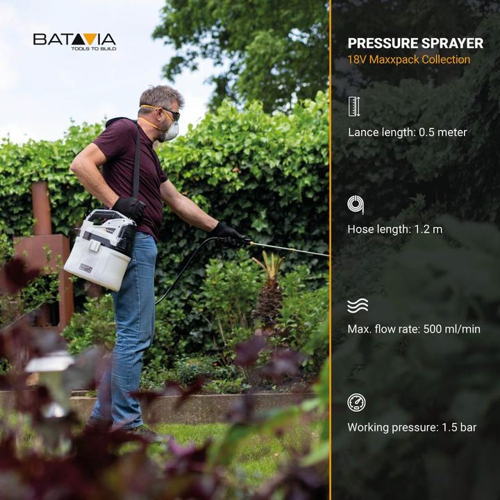 Produktbild Batavia 18V Akku-Drucksprüher 7.5 L (ohne Akku und Ladegerät) (7.50 l)