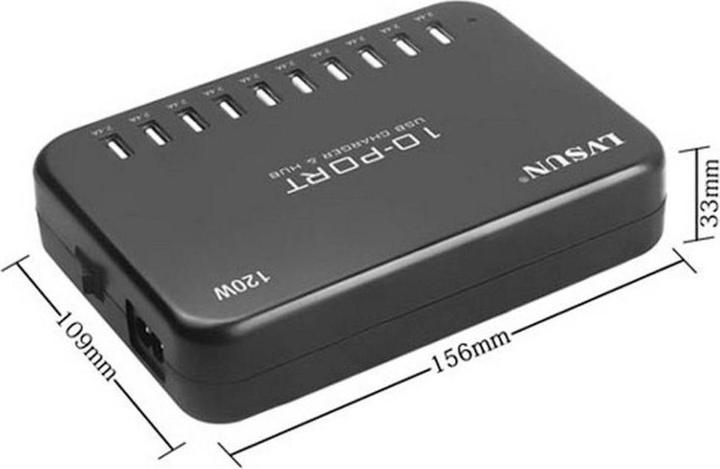 Actual product image Lvsun USB charging station 120W Smart 10- (120 W)