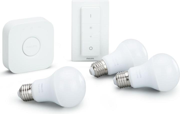 Actual product image Philips Hue White Starter Set (E27, 9.50 W, 800 lm, 3 x)