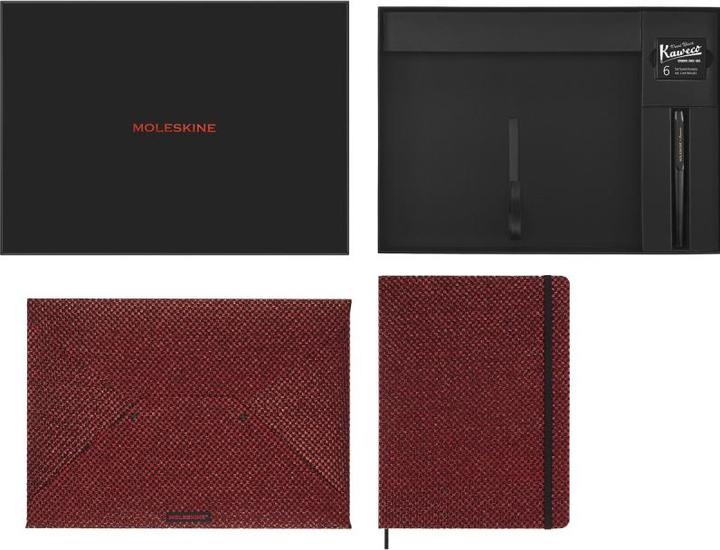 Actual product image Moleskine Shine collector's box red undated weekly calendar, black (30 x 25 cm, English)