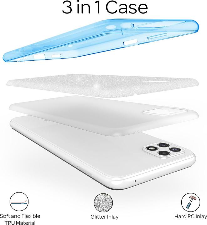 Immagine prodotto Nalia Custodia per cellulare Glitter (Samsung Galaxy A22 5G)