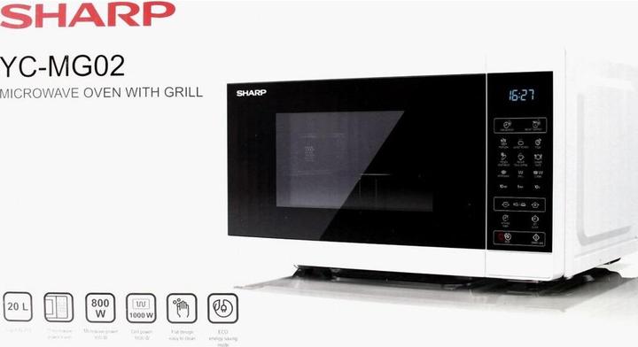 Image du produit Sharp YC-MG02E-W Mikrowelle Arbeitsplatte (20 l)