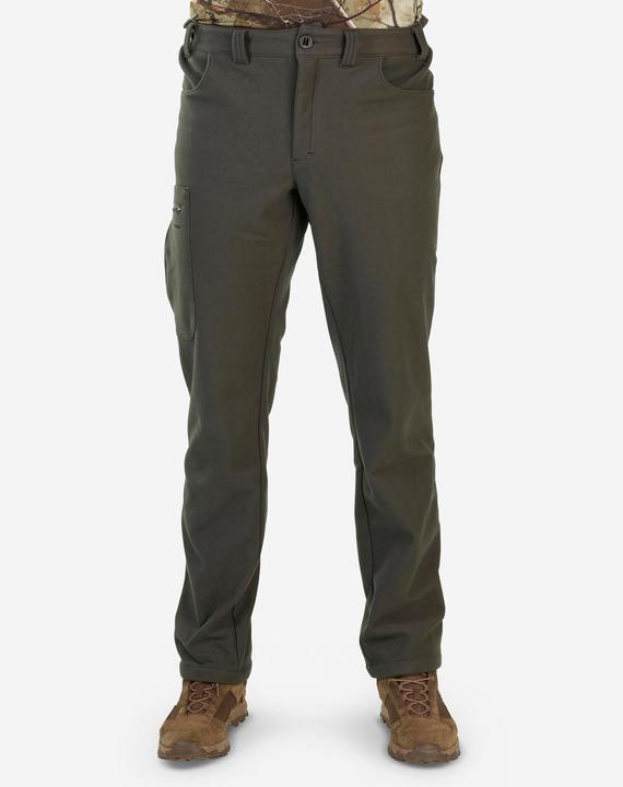 Actual product image Solognac Hunting trousers fleece warm low noise green 100 (M)