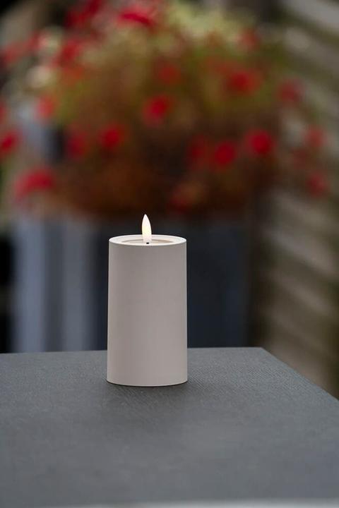 Actual product image LED Kunststoffkerze sw 1873-700 Aussen 1873-700 6h Timer D7 H12,5cm 2xAA