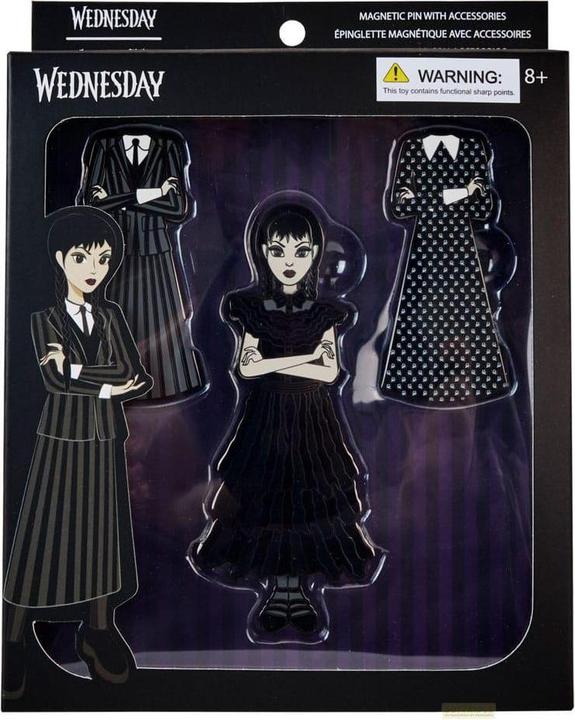 Loungefly Wednesday by Pin Ansteck-Pins 4er-Set Wednesday Addams Paper Doll 3 cm