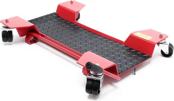 Wiltec Carrello portamoto Cavalletto da parcheggio Garage Cavalletto centrale 60x42x7.5cm max 250kg (42 cm, 7.50 cm)