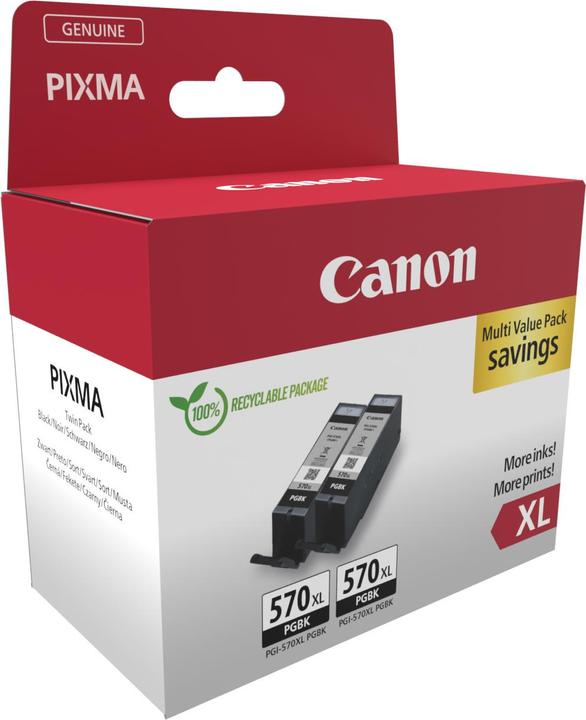 Produktbild Canon PGI-570XL Ink Cartridge BK TWIN (PGBK)
