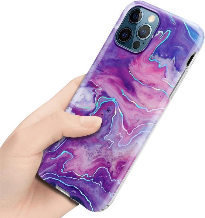 Produktbild Cadorabo IMD TPU Bunter Marmor Cover (Apple iPhone 12 Pro Max)