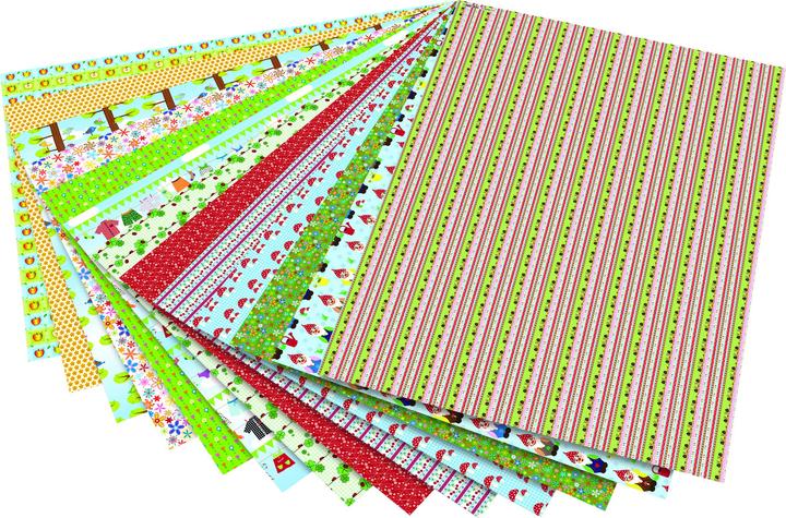 Actual product image Folia Garden" motif cardboard, 500 x 700 mm, 270 gsm (270 g/m²)