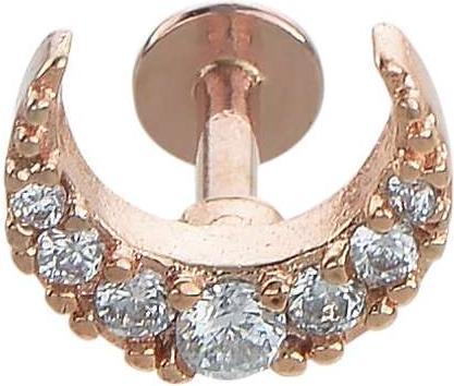 Bijouteria Ohrpiercing (Chirurgenstahl 316L, Kristall, PVD Beschichtung (goldfarbig))