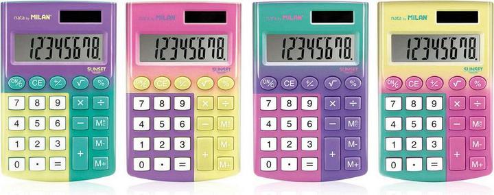 Actual product image and calculator 8 position Pocet (Solar cells, Batteries)