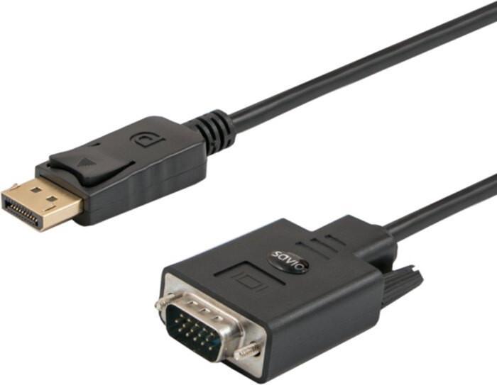 Savio CL-92 Cavo video adattatore DisplayPort VGA (D-Sub) (1.80 m, DisplayPort, VGA)