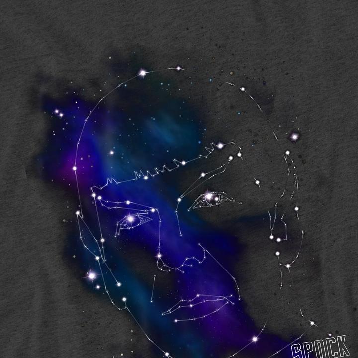 Actual product image Unisex Adult Spock Constellations T-Shirt (M)