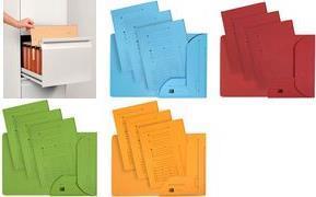 Image du produit Elba Chemise à rabats ULTIMATE avec 2 rabats, DIN A4, bleu en carton CANSON 240 g/qm, rabats préformés (A4, 25 x)