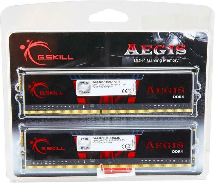 Immagine prodotto G.Skill Aegis (2 x 8GB, 2666 MHz, DDR4-RAM, DIMM)