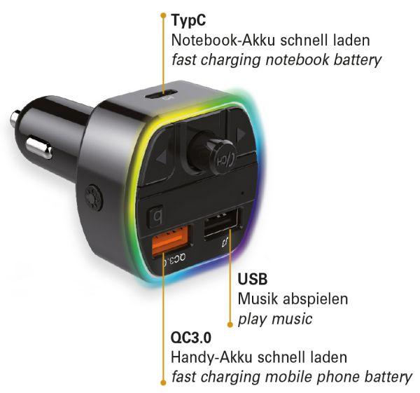 Produktbild Maxtrack FM Bluetooth Freisprechanlage