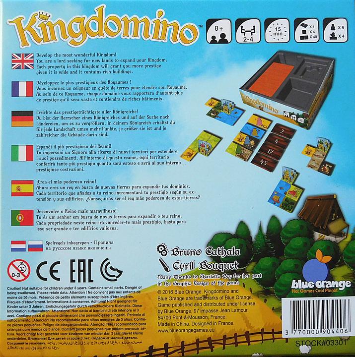 Actual product image Blue Orange Kingdomino (German, English, French)