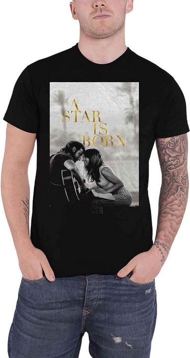 Actual product image A Star Is Born Unisex Adult Jack & Ally Movie Poster Cotton T-Shirt (L)